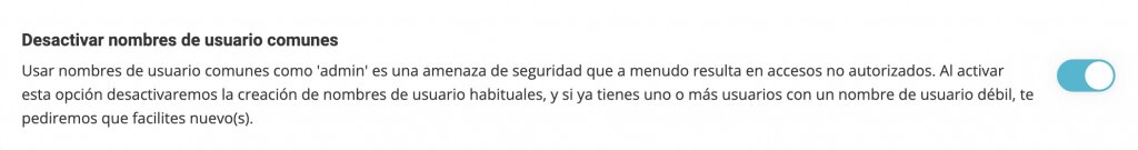 Captura desactivar nombres de usuarios comunes