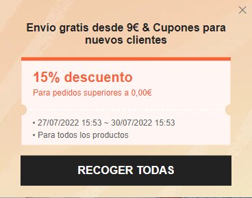 Captura ejemplo de banner o pop-up