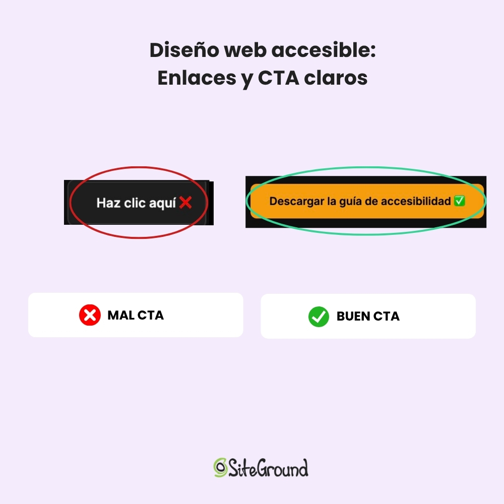 Comparación entre un CTA que no consigue convertir y otro que sí.